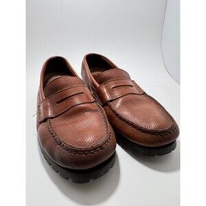Sperry Mens Brown Pebble Grain Penny Loafer Lug Sole (Mens Size 11 M)